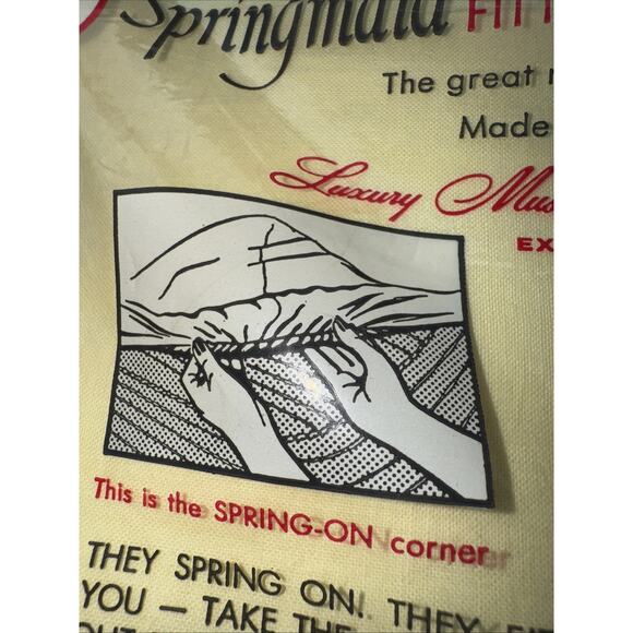 Vintage Springmaid Luxury Muslin 100% Fine Cotton Made in USA NEW Double Fitted - Picture 10 of 11